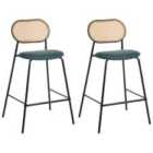 Beliani Set Of 2 Dining Chairs Avalon Wood Light Grey