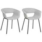 Beliani Set Of 2 Dining Chairs Casey Dark Green