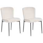 Beliani Set Of 2 Dining Chairs Ada Light Grey