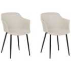 Beliani Set Of 2 Dining Chairs Elim Mint Green