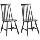 Beliani Set Of 2 Dining Chairs Maribel Faux Leather Dark Brown