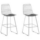 Beliani Set Of 2 Dining Chairs Roslyn Black