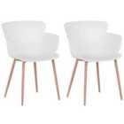 Beliani Set Of 2 Dining Chairs Sumkley Black