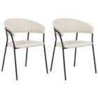 Beliani Set Of 2 Dining Chairs Mariposa Velvet Pink