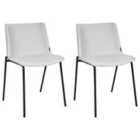 Beliani Set Of 2 Dining Chairs Axtel Light Grey