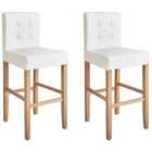 Beliani Set Of 2 Dining Chairs Ventnor White
