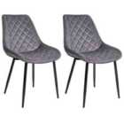 Beliani Set Of 2 Dining Chairs Sibley Black