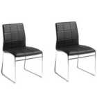 Beliani Set Of 2 Dining Chairs Dakota Ii Black