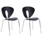Beliani Set Of 2 Dining Chairs Manson Black/White