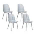Beliani Set Of 4 Dining Chairs Emory White