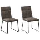 Beliani Set Of 2 Dining Chairs Brookville Navy Blue