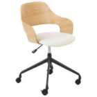 Beliani Set Of 2 Dining Chairs Miles Corduroy Off-White