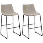 Beliani Set Of 2 Dining Chairs Batavia Golden Brown