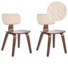 Beliani Set Of 4 Dining Chairs Montello Beige