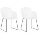 Beliani Set Of 2 Dining Chairs Sylva Yellow