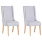 Beliani Set Of 2 Dining Chairs Calgary Taupe