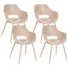 Beliani Set Of 4 Dining Chairs Millers White