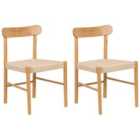 Beliani Set Of 2 Dining Chairs Zana Faux Leather Light Beige