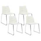 Beliani Set Of 4 Dining Chairs Hartley Dark Grey