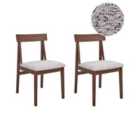 Beliani Set Of 2 Dining Chairs Swivel Mira Mint Green