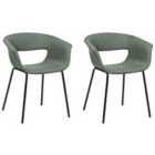 Beliani Set Of 2 Dining Chairs Elma Light Grey