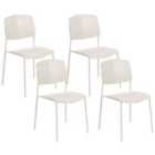 Beliani Set Of 2 Dining Chairs Ames Orange