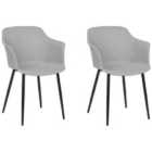 Beliani Set Of 2 Dining Chairs Ames Mint Green