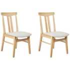 Beliani Set Of 2 Dining Chairs Enola Wood Light Grey