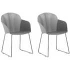 Beliani Set Of 2 Dining Chairs Sumkley White