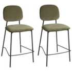 Beliani Set Of 2 Dining Chairs Esbon Light Grey