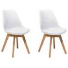 Beliani Set Of 2 Dining Chairs Dakota Ii Grey