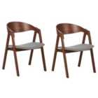 Beliani Set Of 2 Dining Chairs Tracy Black