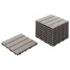 Beliani Outdoor Flooring Atessa Wood-Plastic Composite (Wpc) Grey