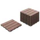 Beliani Outdoor Flooring Atessa Wood-Plastic Composite (Wpc) Brown