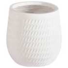 Beliani Plant Pot Livadia 20cm Off-White