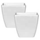 Beliani Set Of 2 Plant Pots Astras 42cm Silver