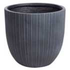 Beliani Plant Pot Fraxinus 42cm Graphite Grey