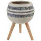 Beliani Elevated Plant Pot Athyrium 38cm Beige