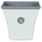 Beliani Plant Pot Elateia 37cm White