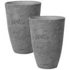 Beliani Set Of 2 Plant Pots Camia 51cm Grey