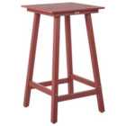 Beliani Garden Bar Table Adirondack 60/59cm Synthetic Material Red