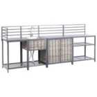 Beliani 4 Piece Outdoor Kitchen Set With Sink Mirador Pe Rattan Grey