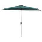 Beliani Half-Round Parasol 270cm Galati Green