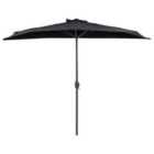 Beliani Half-Round Parasol 270cm Galati Black