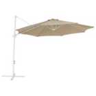 Beliani Cantilever Parasol 295cm Savona Ii Taupe