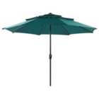 Beliani Market Parasol 285cm Bibione Emerald Green