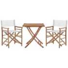 Beliani Bistro Set Folding Molise Wood Brown