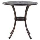 Beliani Bistro Table Bovino 65/65cm Metal Dark Brown