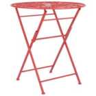 Beliani Bistro Table Scario 70/70cm Metal Red
