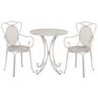 Beliani Bistro Set Folding Cilento Metal Grey